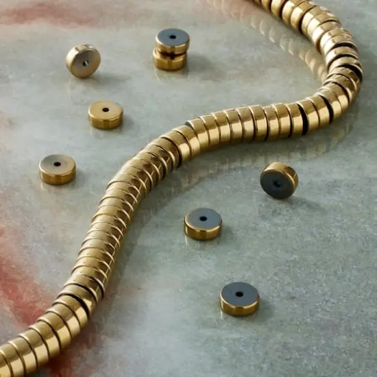 Gold Hematite Heishi Beads by Bead Landing&trade; {3}