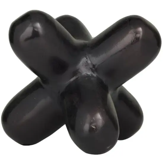 8" Aluminum Jack Abstract Sculpture Black {1}