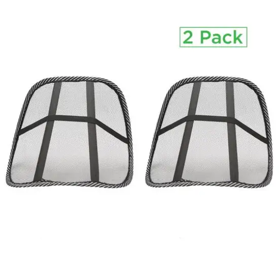 Mind Reader Black Mesh Lumbar Support Adjustable Cushion Set {5}