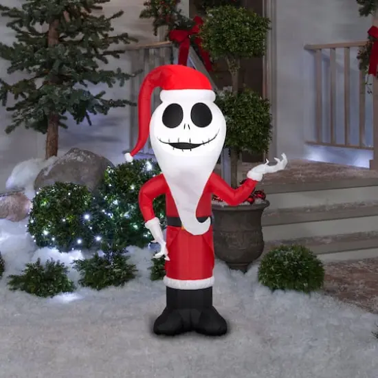 4ft. Airblown&reg; Inflatable Jack Skellington as Sandy Claws {5}