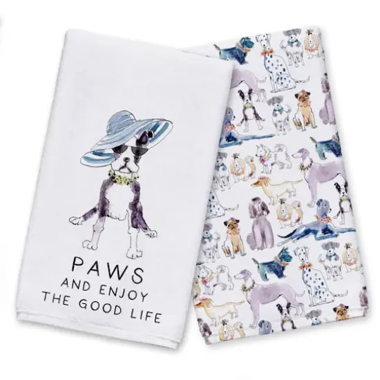 Funny Dog No.8 Tea Towel Set {1}