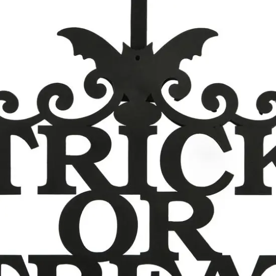 19" Halloween Trick or Treat Wreath Hanger {4}