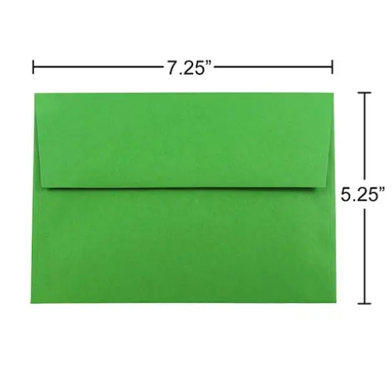 JAM Paper A7 Colored Invitation Envelopes, 50ct. Green {6}