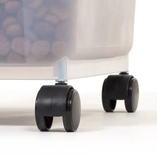 IRIS Clear, White, Black, Dark Gray 55qt. Food Container With Sealed Top & Scoop {5}