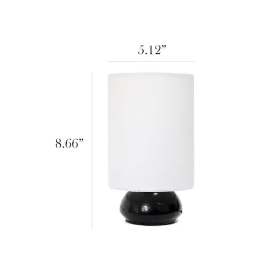 Simple Designs&trade; Gemini Colors 2-Pack Mini Touch Table Lamp Set Black and White {4}