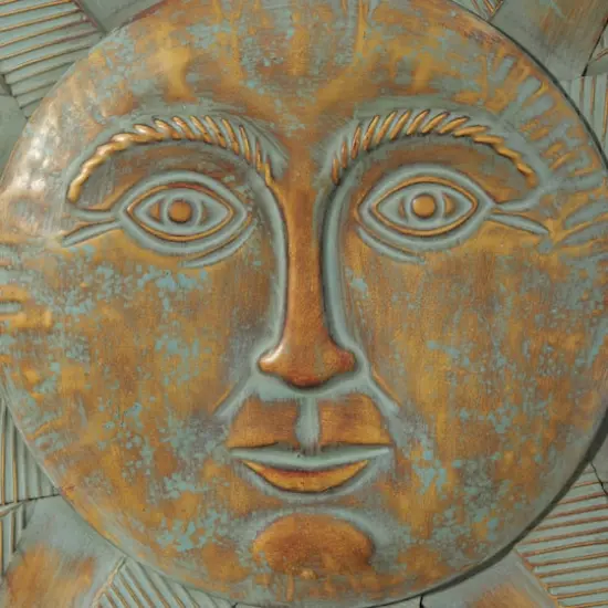 Gray & GoldSun Metal Wall Accent {5}