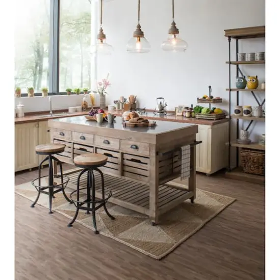 Hello Honey&reg; 15" Glass & Mango Wood Pendant Light {3}