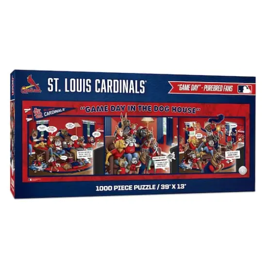 MLB Game Day in the Dog House 1,000 Piece Puzzle StLouis Cardinals {1}