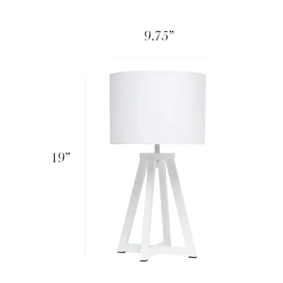 Simple Designs 19" Interlocked Triangular Table Lamp with White Shade {4}
