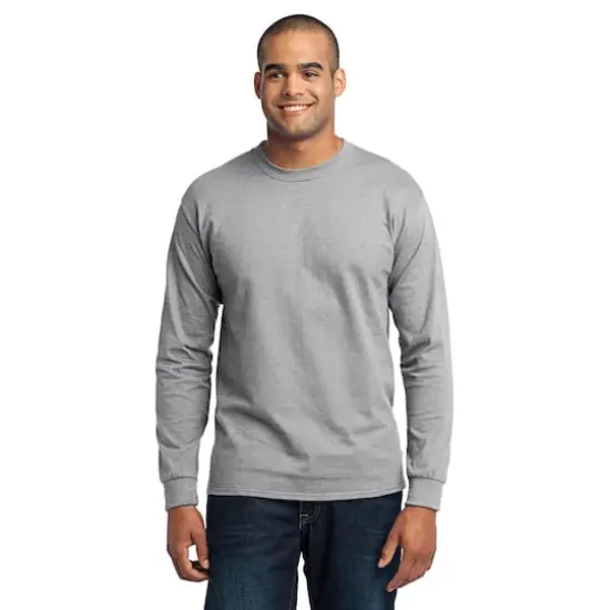 Port & Company&reg; Long Sleeve Tall Core Blend T-Shirt Ash {3}