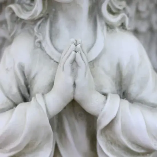 24.5" Light Olive Green Praying Angel Garden Statue {5}