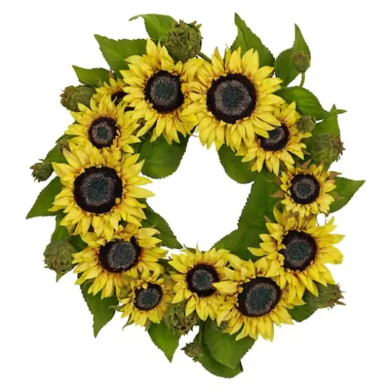 22" Sunflower Wreath {1}