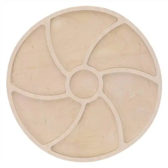 Leisure Arts&reg; 10" Spiral Circle Welled Wood Surface {1}