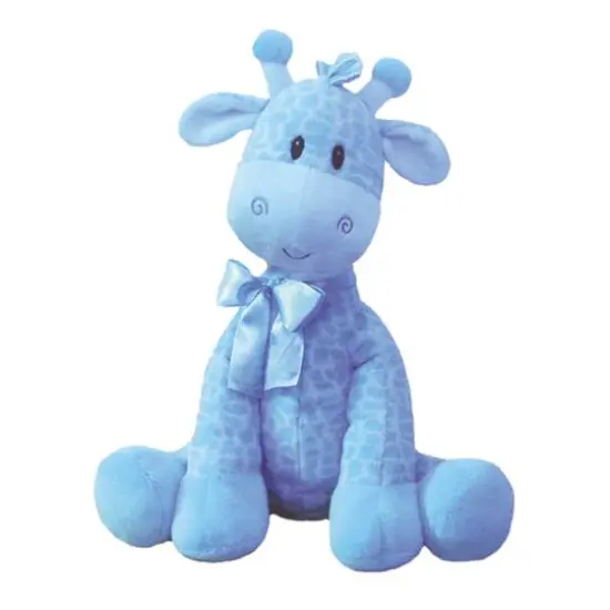 First and Main Blue Jingles Sitting Giraffe Plush Stuffed Animal {1}