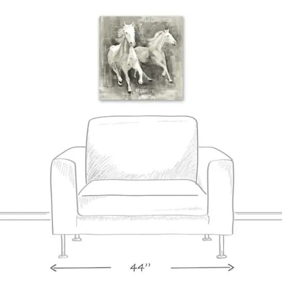 Running Horses 20" x 20" Canvas Wall Art {6}