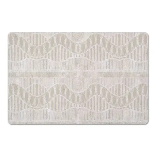 Lace Pattern Floor Mat Cream {1}