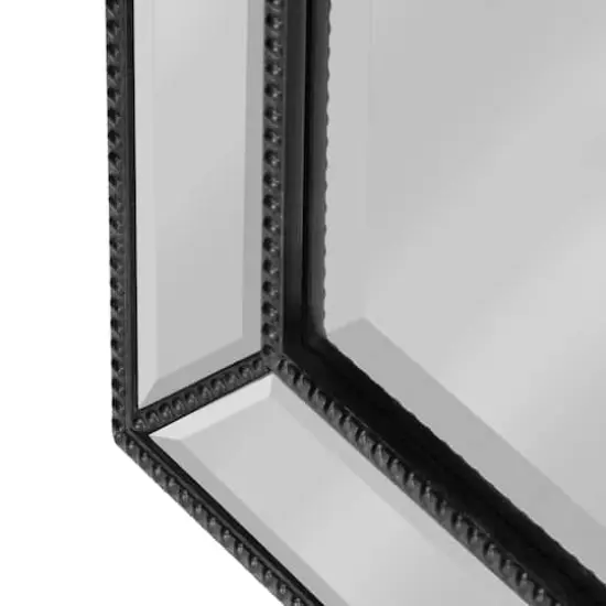 Head West Black Metro Beaded Glass Framed Vanity Mirror - 36" x 24" {5}