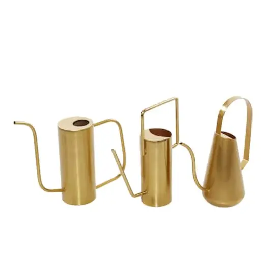 Gold Metal Glam Watering Cans Set {3}
