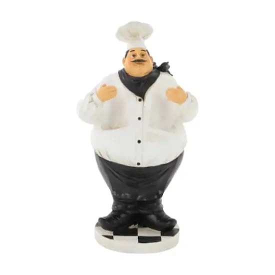 24" White Polystone Traditional Chef Sculpture {4}