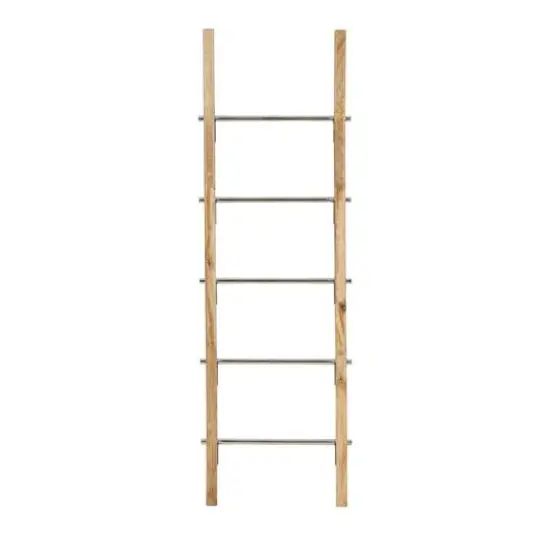 59" Brown Stainless Steel Contemporary Ladder {7}