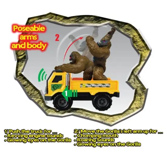 Red Box Toy Light & Sound 7" Gorilla Transporter  {4}