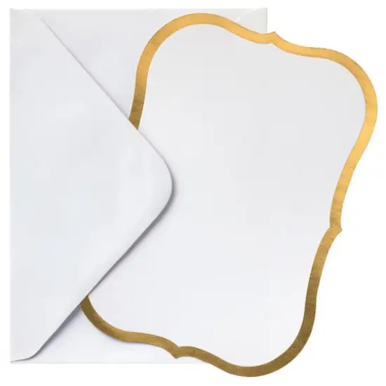 Gold Trim Shield Cards with Envelopes by Recollections&trade; {1}