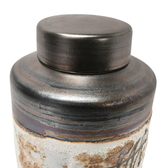 Hello Honey&reg; 13" Multicolor Reactive Glaze Decorative Stoneware Ginger Jar {7}