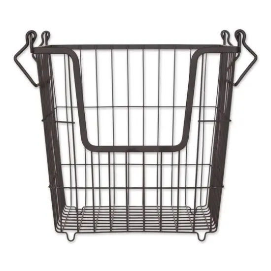 DII&reg; Large Square Metal Basket Black {2}
