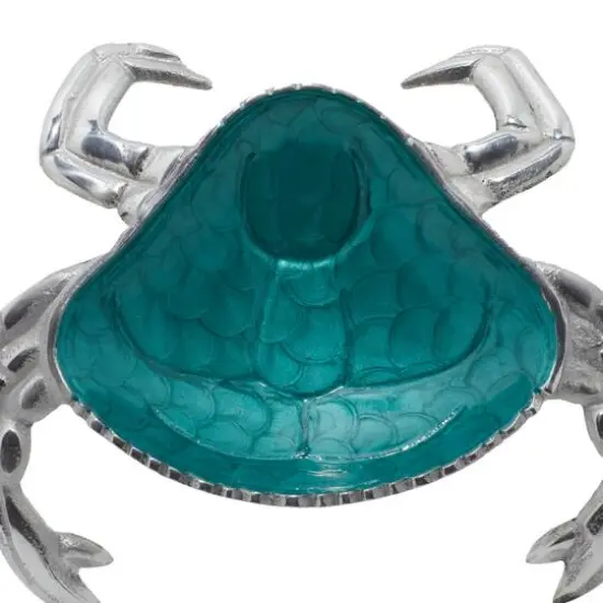 Set of 3 Silver Aluminum Coastal Serving Bowl, 11" x 1" {9}