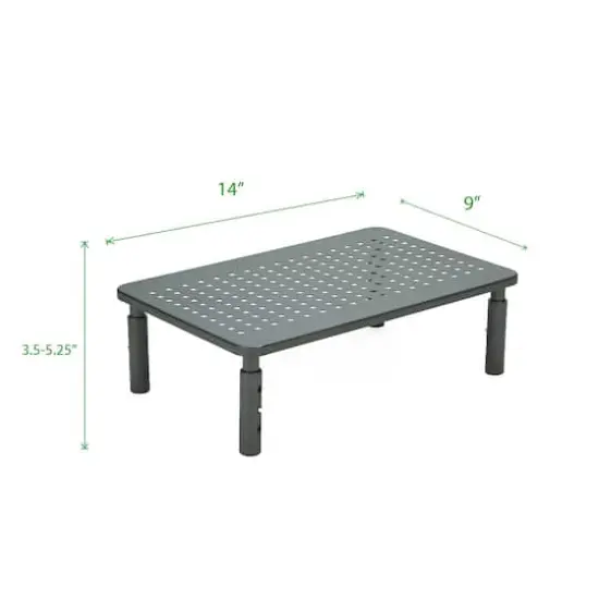 Mind Reader Black Vented Rectangle Monitor Stand {4}