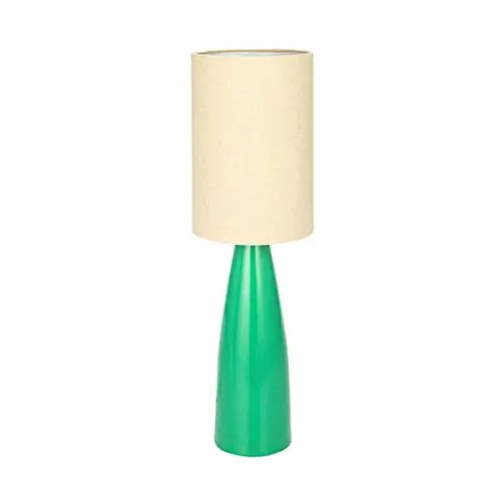 Hello Honey&reg; 27.5" Green Reactive Glaze Ceramic Table Lamp with Linen Shade {1}