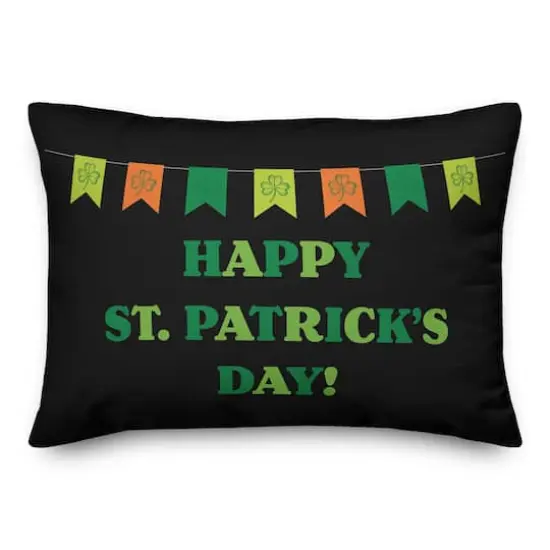 Banner Patricks Day 14" x 20" Throw Pillow {3}