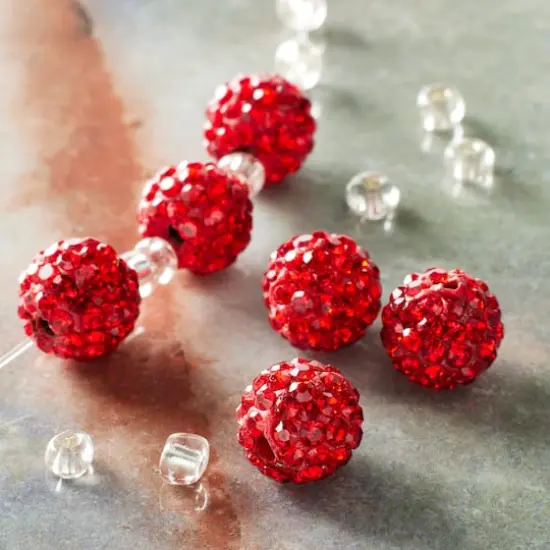 Red Clay Pav&eacute; Round Beads, 10mm by Bead Landing&trade; {3}