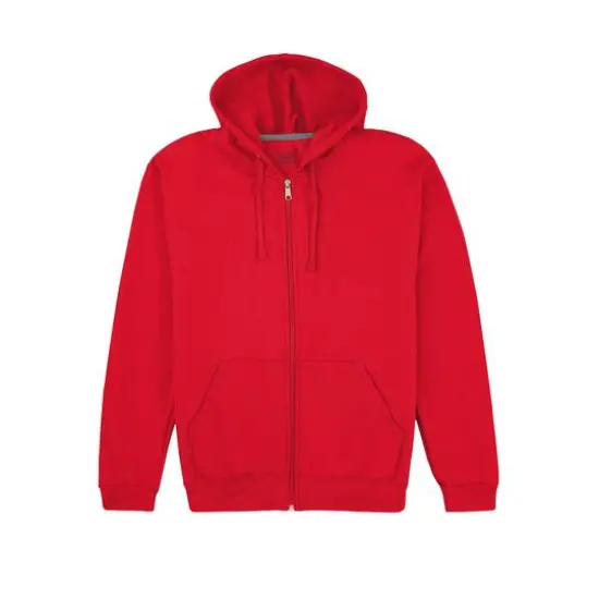 Fruit of the Loom Eversoft Fleece Full Zip HoodieRed {1}