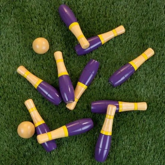 Toy Time Lawn Bowling & Skittle Ball Game Purple {6}