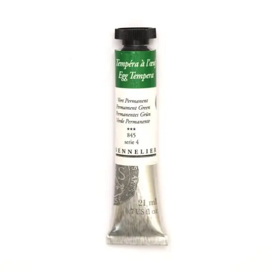 Sennelier Egg Tempera Tube, 21mL Permanent Green S4 {1}