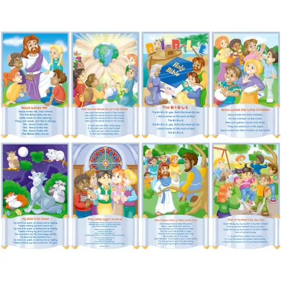 North Star Teacher Resources Children's Bible Songs Bulletin Board Chart Set {1}