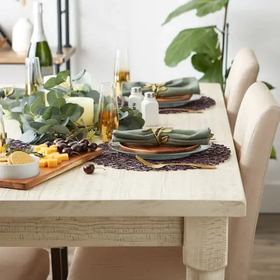 DII&reg; Eggplant Woven Paper Round Placemat (Set of 6) {4}