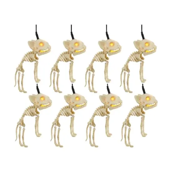 8ct. Skeleton Cats Icon LED String Lights by Ashland&reg; {1}