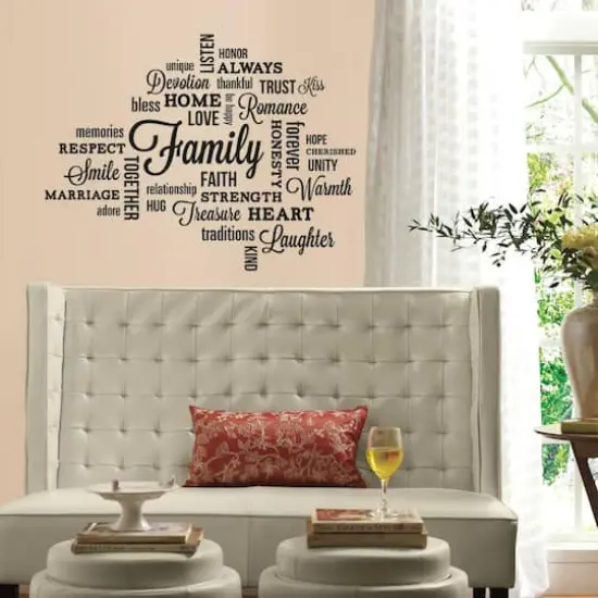 RoomMates Family Quote Peel & Stick Wall Decals {6}