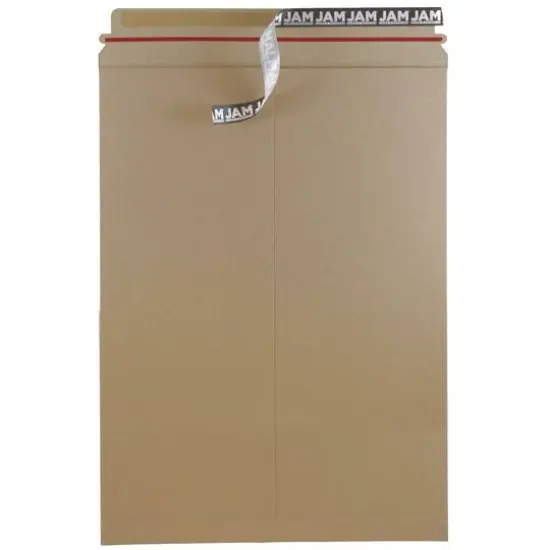 JAM Paper 13" x 18" Flat Photo Mailer Peel & Seal Closure Envelopes, 6ct. Brown Kraft {4}