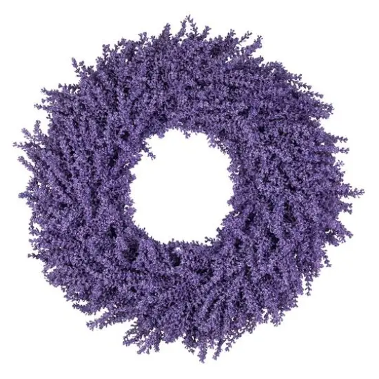 Purple Lavender Artificial Floral Spring Wreath {2}