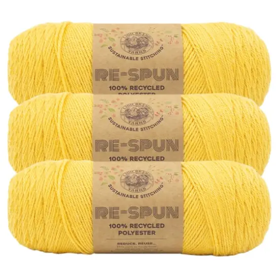 3 Pack Lion Brand&reg; Re-Spun Recycled Yarn Sunshine {1}
