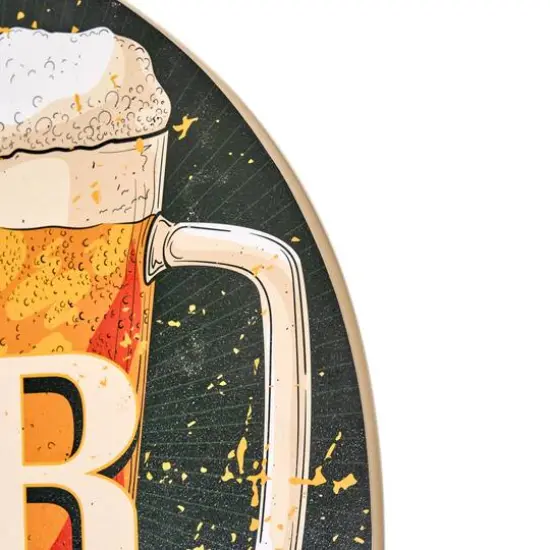 American Art Decor Good Beer, Good Friends Round MDF Wall Plaque - 20" x 20" x 0.35" {4}