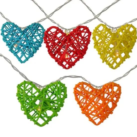 10ct. Colorful Hearts Valentines Day String Lights {1}