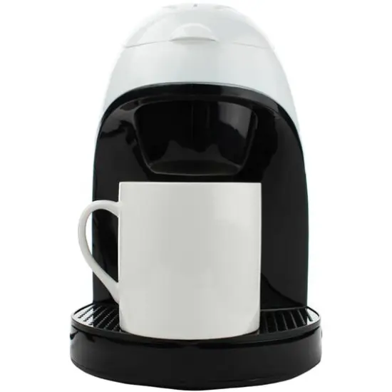 Brentwood White Single-Serve Coffee Maker with Porcelain Mug {6}