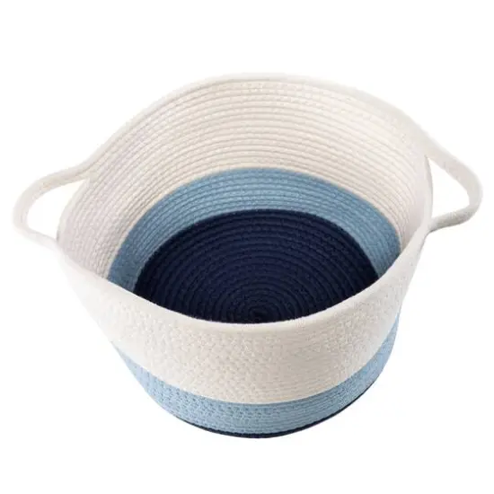 Honey Can Do Blue Ombr&eacute; Nesting Cotton Rope Storage Basket Set {5}