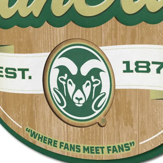 NCAA Fan Cave Sign Colorado State Rams {6}