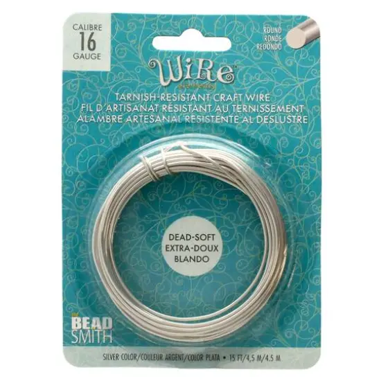 The Beadsmith® Wire Elements™ 16 Gauge Silver Tarnish Resistant Soft Temper Wire, 15ft. {1}