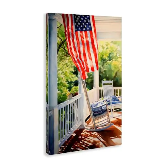 Stupell Industries Vintage American Porch Canvas Wall Art {4}